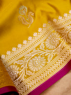 Banarasi Mashru Silk in Yellow