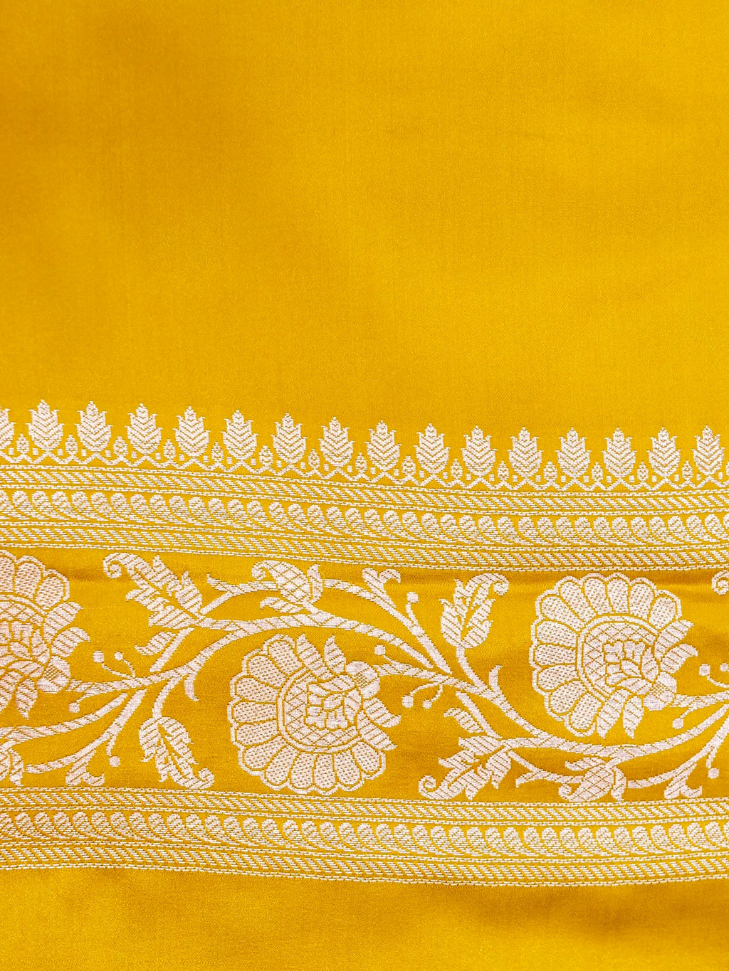 Banarasi Mashru Silk in Yellow