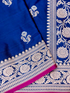 Banarasi Mashru Silk in royal Blue