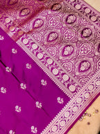 Banarasi Mashru Silk in Magenta
