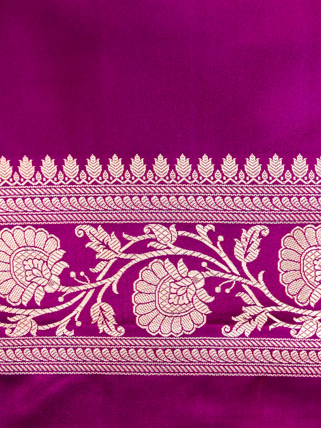 Banarasi Mashru Silk in Magenta