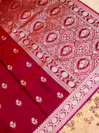 Banarasi Mashru Silk in red