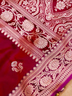 Banarasi Mashru Silk in red