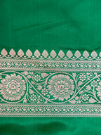 Banarasi Mashru Silk Jall in green
