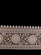 Banarasi Mashru Silk Jall in black