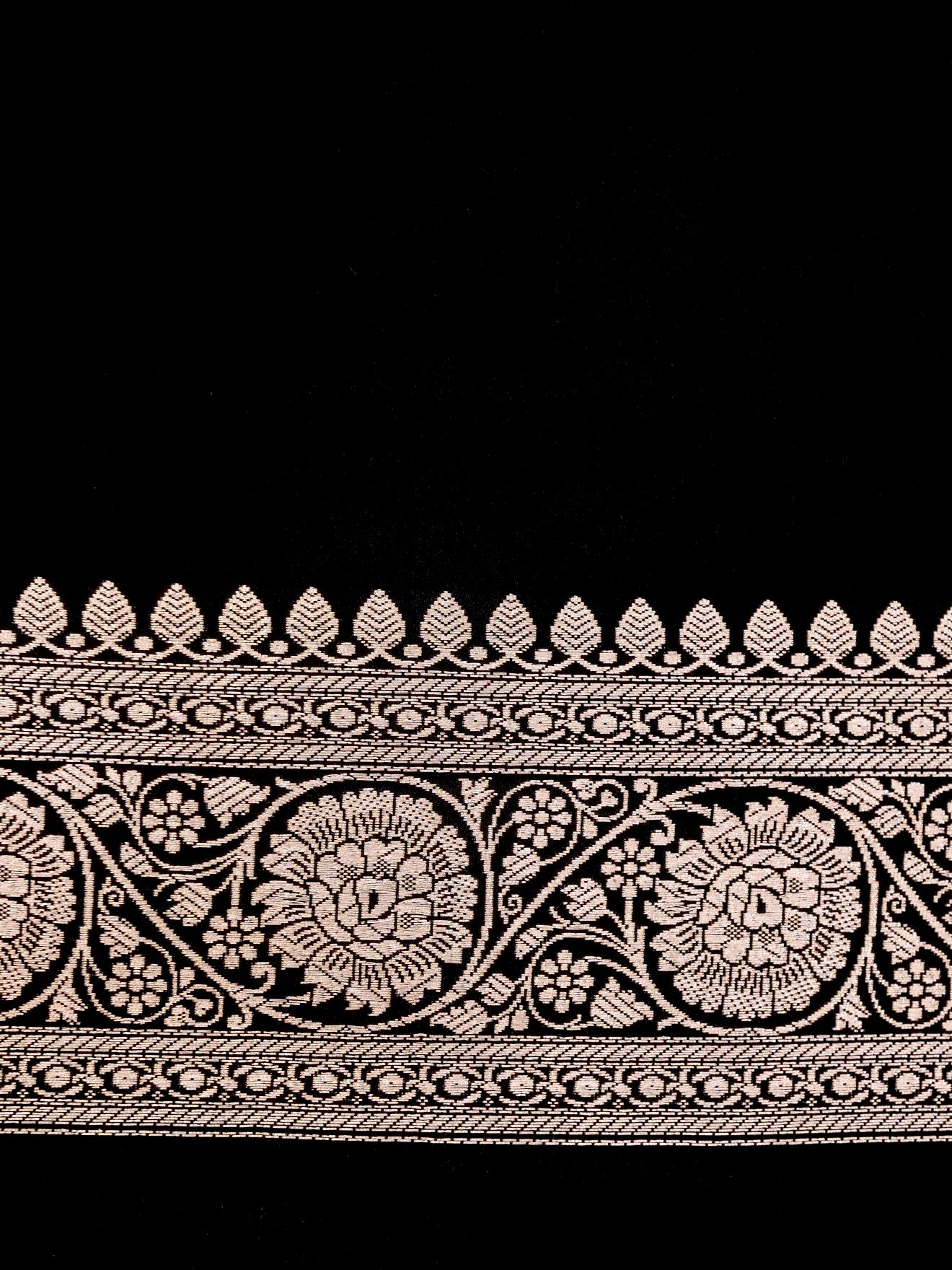 Banarasi Mashru Silk Jall in black