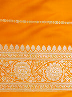 Banarasi Mashru Silk Jall in yellow