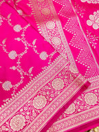 Banarasi Mashru Silk Jall in pink
