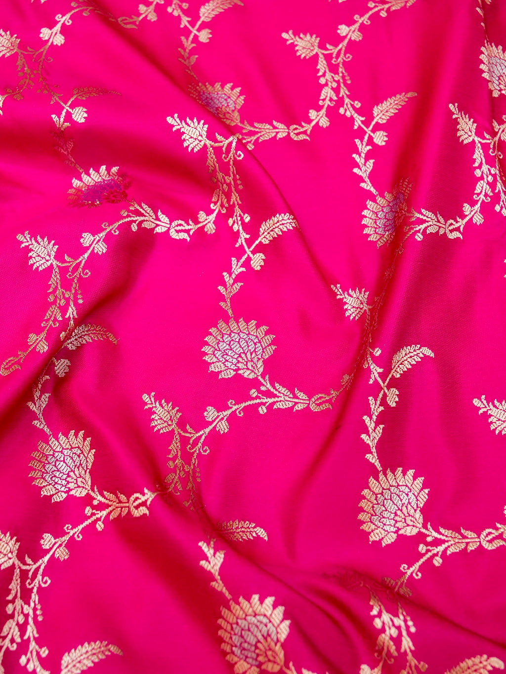 Banarasi Mashru Silk Jall in pink