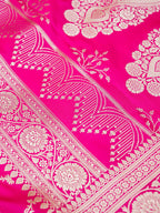 Banarasi Mashru Silk Jall in pink