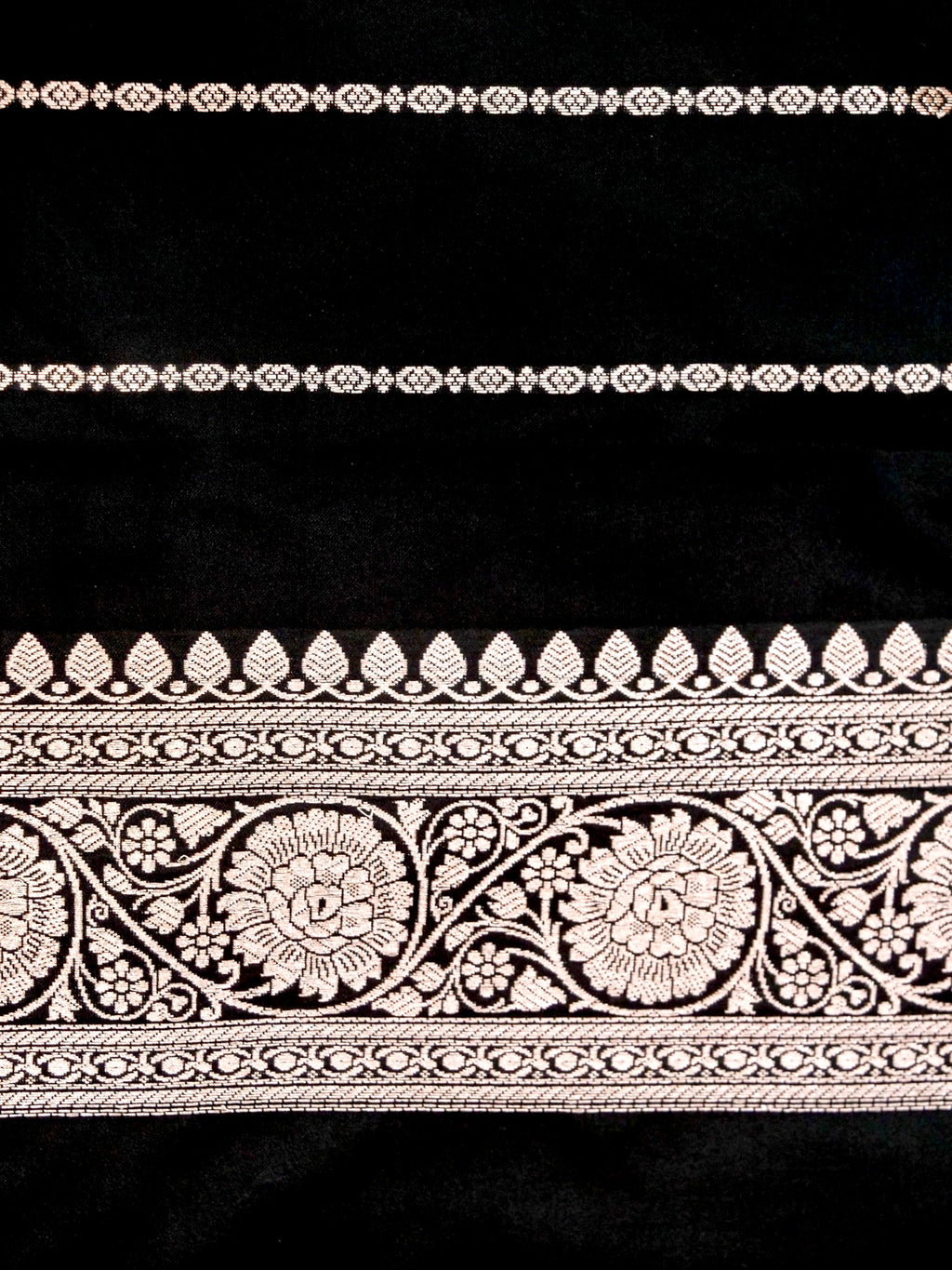 Banarasi Mashru Silk Jall in black