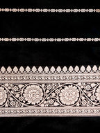 Banarasi Mashru Silk Jall in black
