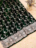 Banarasi Mashru Silk Jall in Bottle Guard