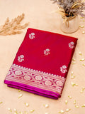 Banarasi Mashru Silk in red