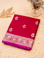 Banarasi Mashru Silk in red