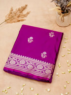 Banarasi Mashru Silk in Magenta