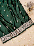 Banarasi Mashru Silk in green