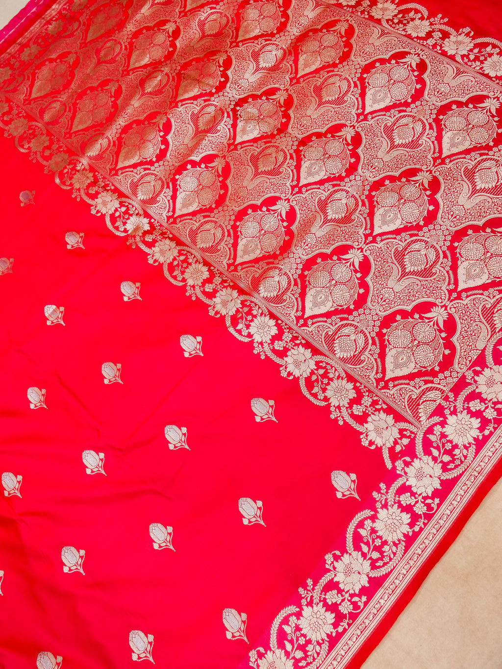 Banarasi Mashru Silk Meenakari