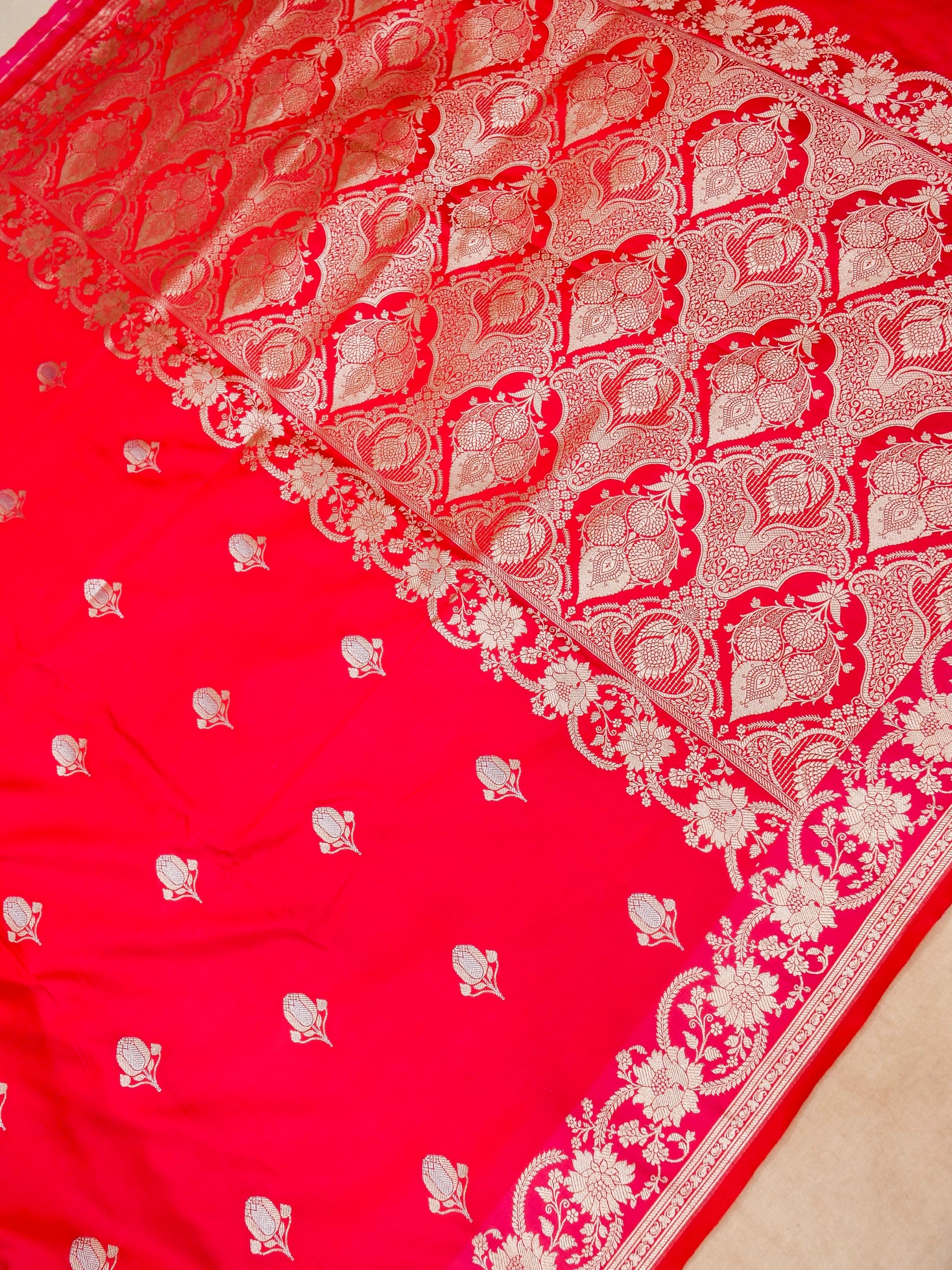 Banarasi Mashru Silk Meenakari