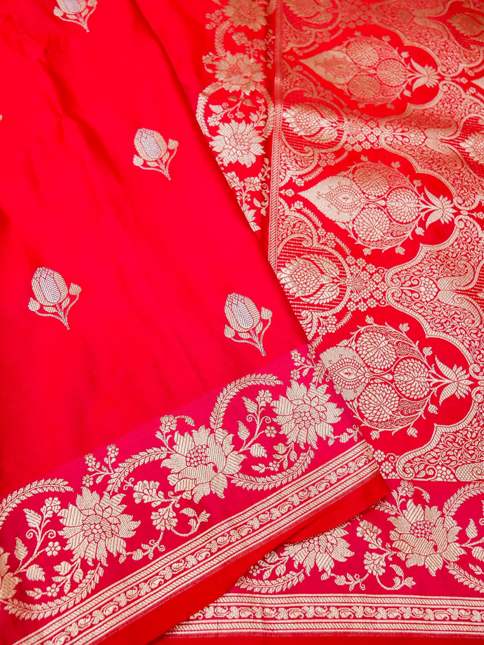 Banarasi Mashru Silk Meenakari
