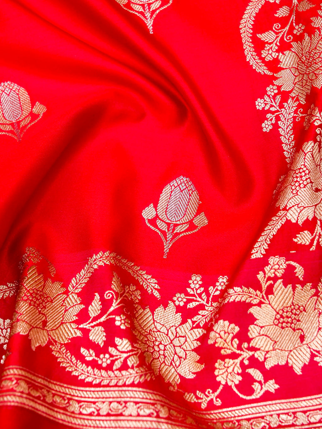 Banarasi Mashru Silk Meenakari