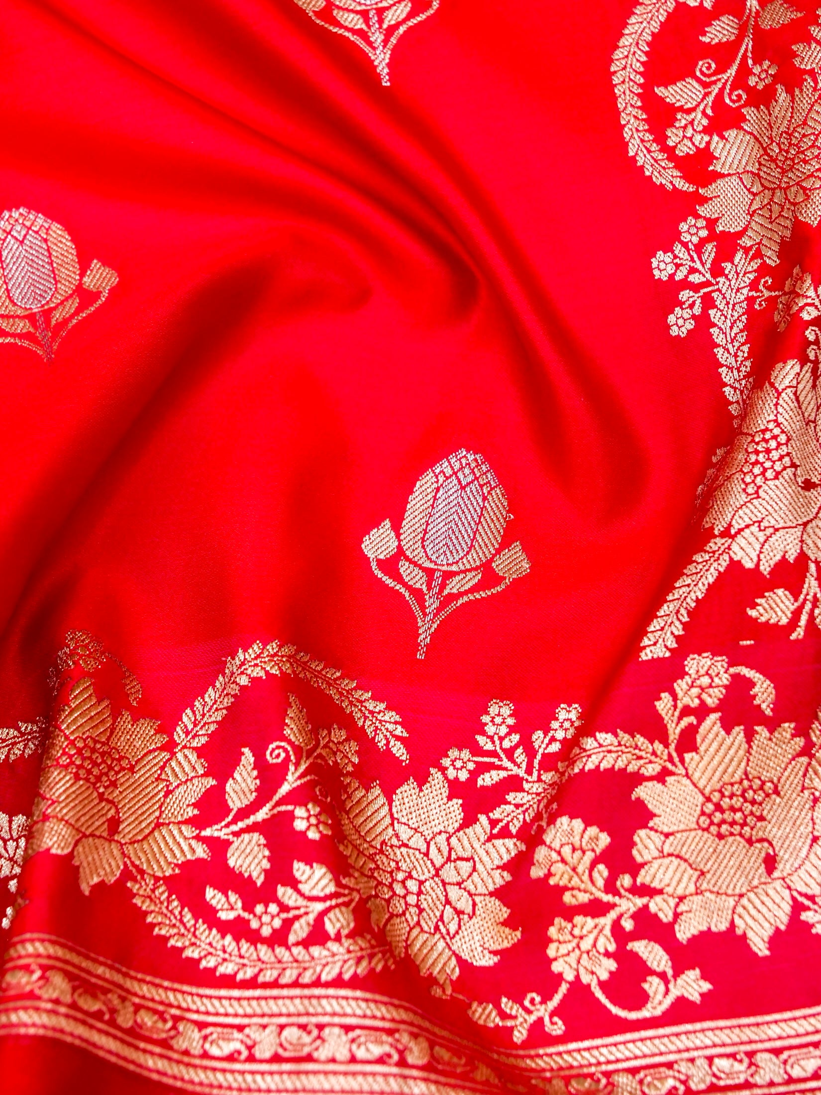 Banarasi Mashru Silk Meenakari