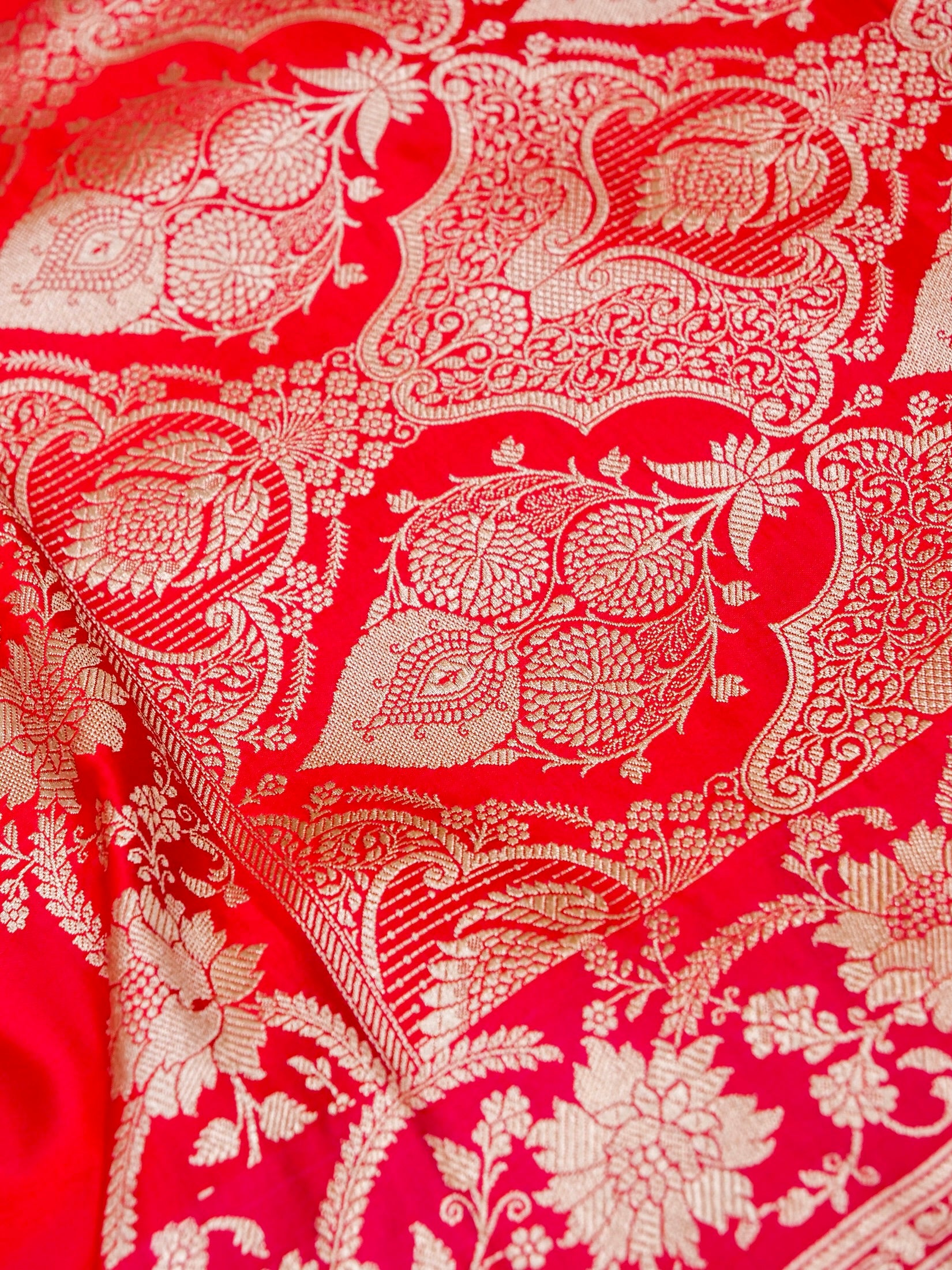 Banarasi Mashru Silk Meenakari