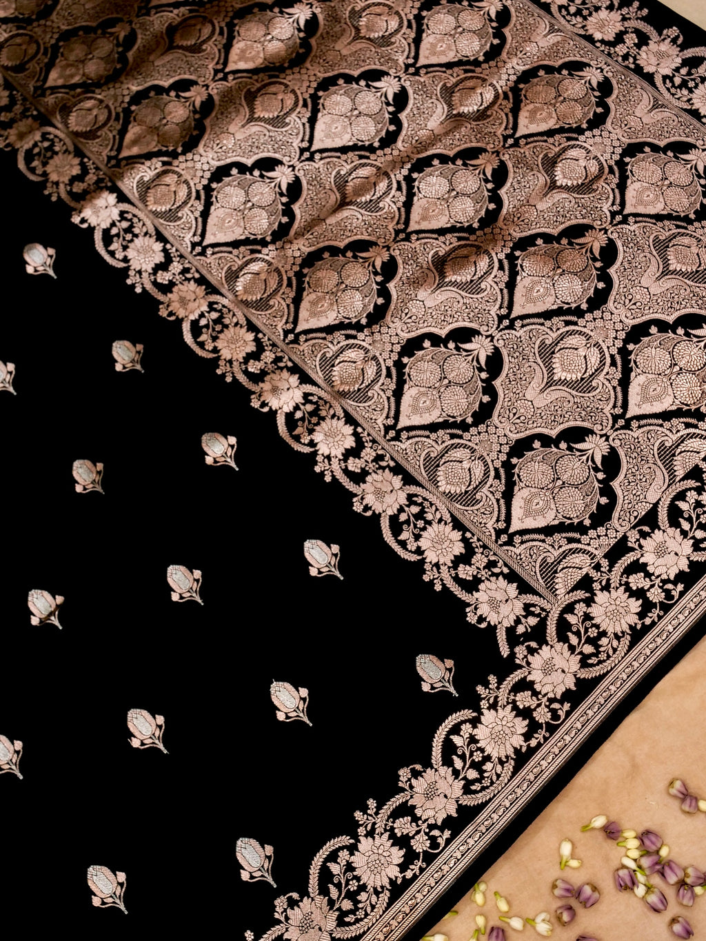 Banarasi Mashru Silk Meenakari