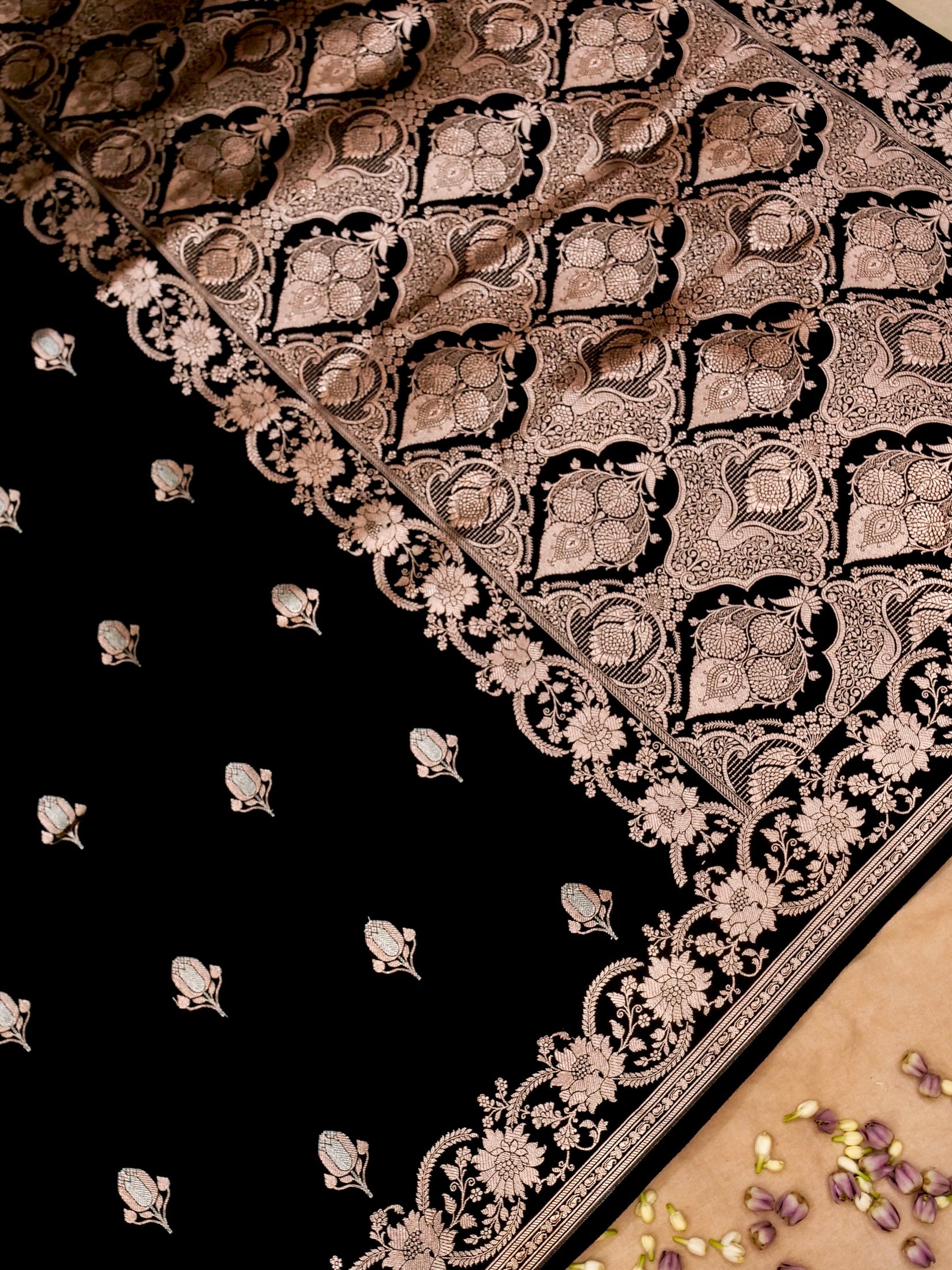 Banarasi Mashru Silk Meenakari