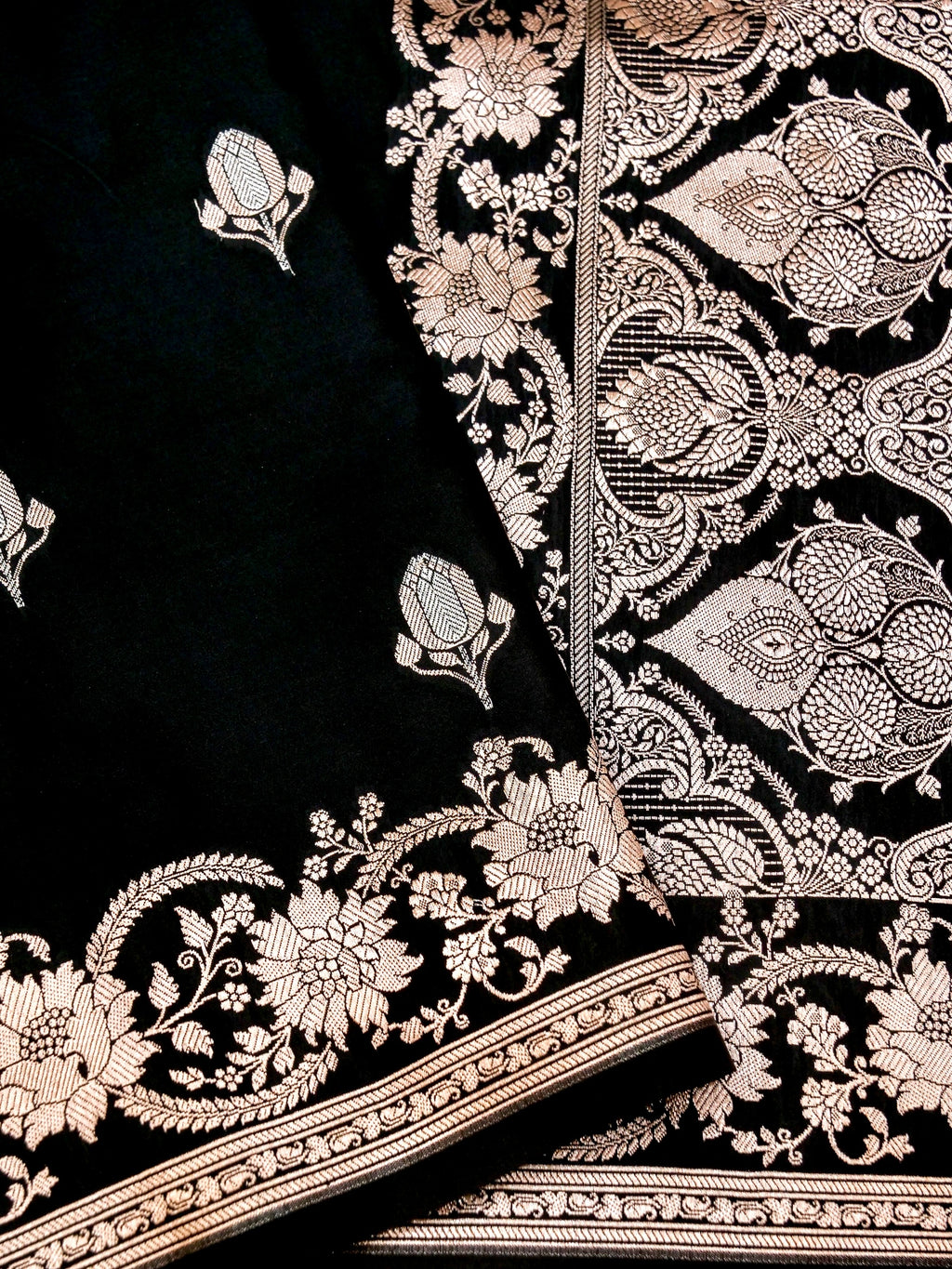 Banarasi Mashru Silk Meenakari
