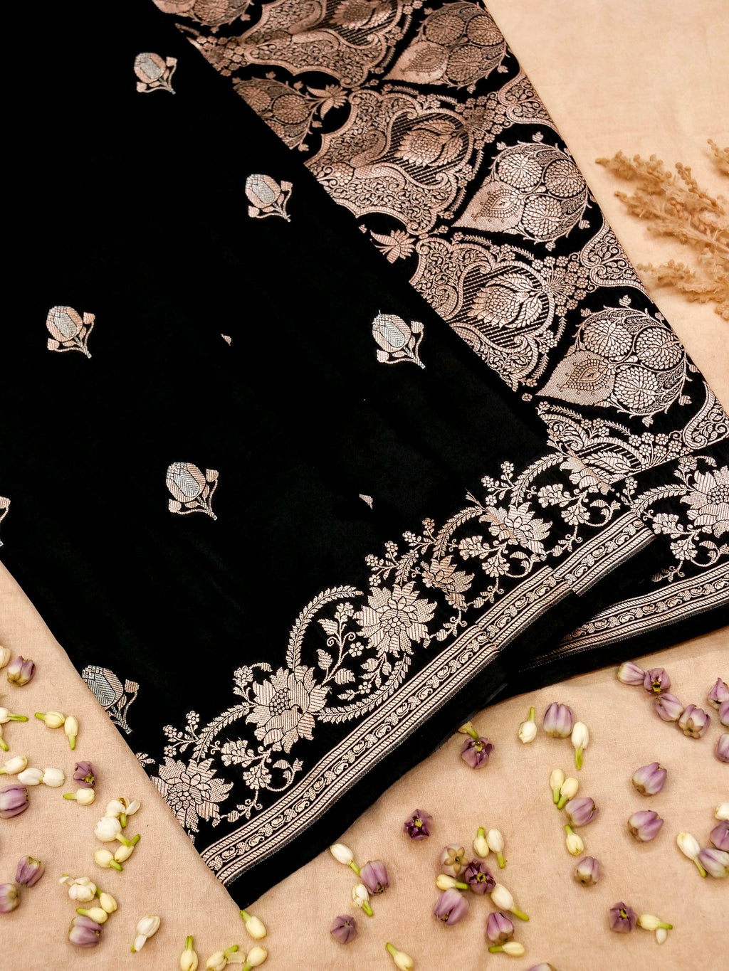 Banarasi Mashru Silk Meenakari