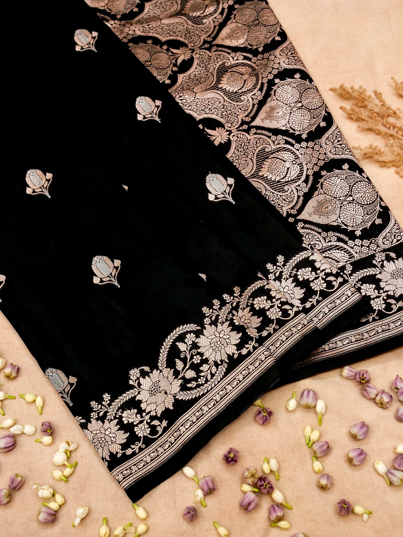Banarasi Mashru Silk Meenakari