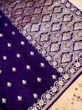 Banarasi Mashru Silk Meenakari in violet