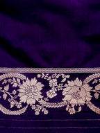 Banarasi Mashru Silk Meenakari in violet