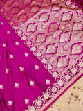 Banarasi Mashru Silk Meenakari in Magenta