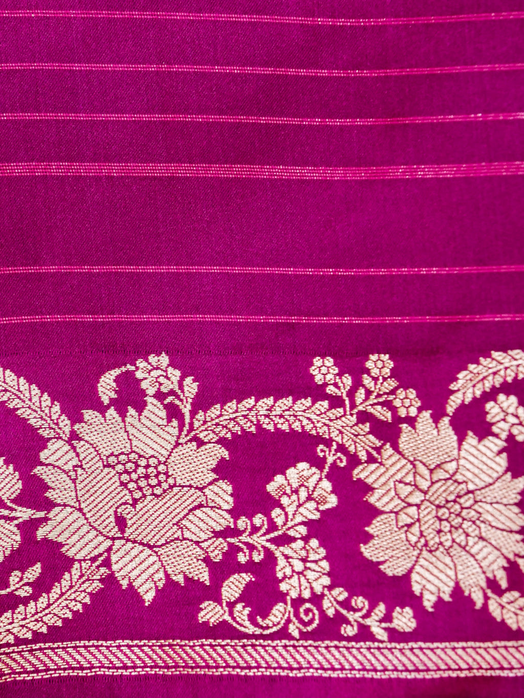 Banarasi Mashru Silk Meenakari in Magenta