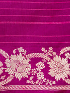 Banarasi Mashru Silk Meenakari in Magenta