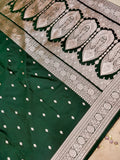 Banarasi Mashru Silk  in Green