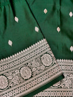 Banarasi Mashru Silk  in Green
