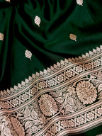Banarasi Mashru Silk  in Green