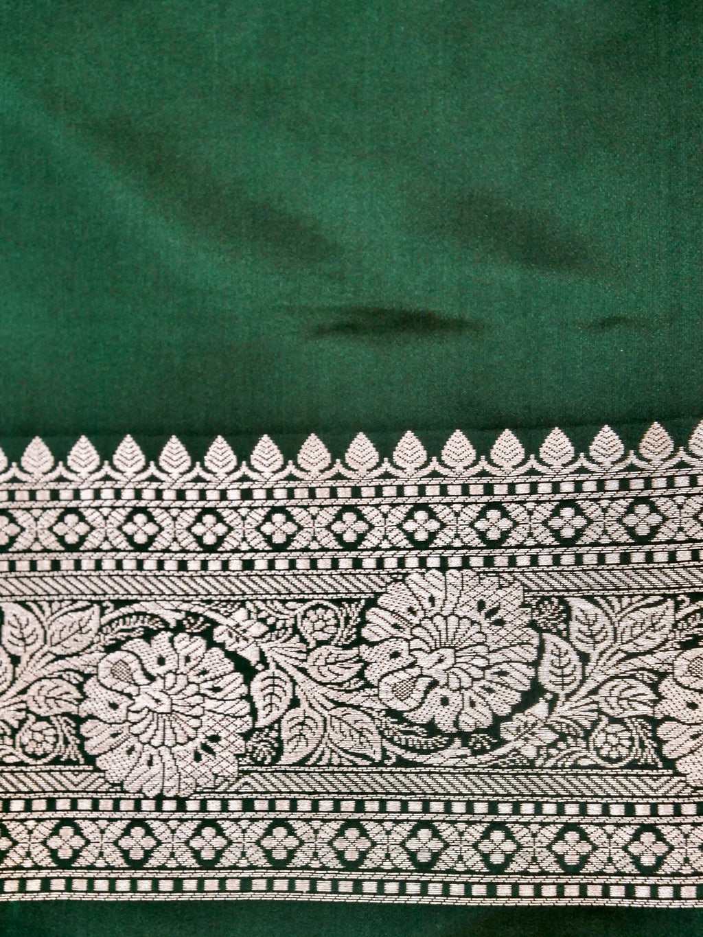 Banarasi Mashru Silk  in Green