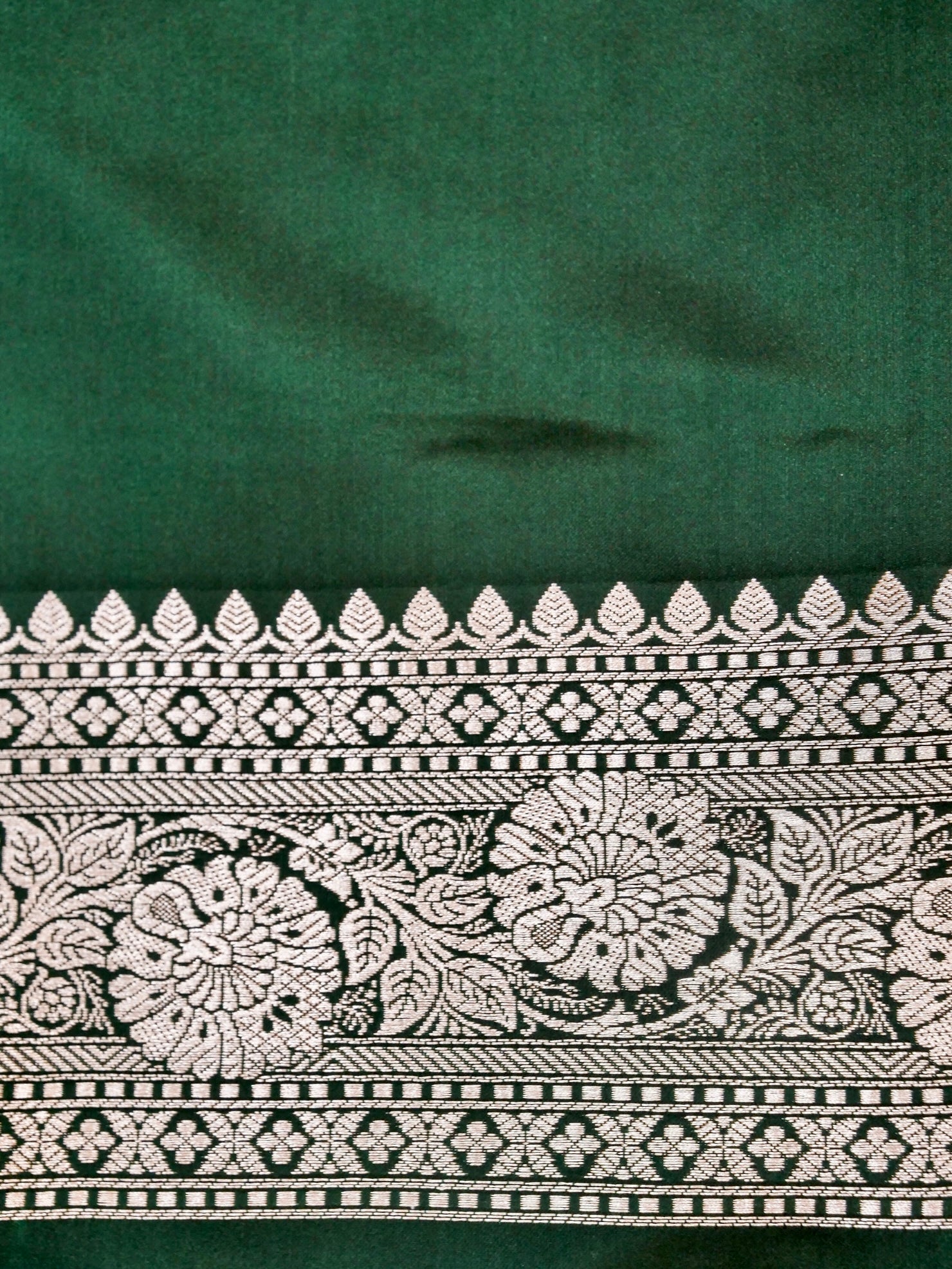 Banarasi Mashru Silk  in Green