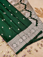 Banarasi Mashru Silk in Green