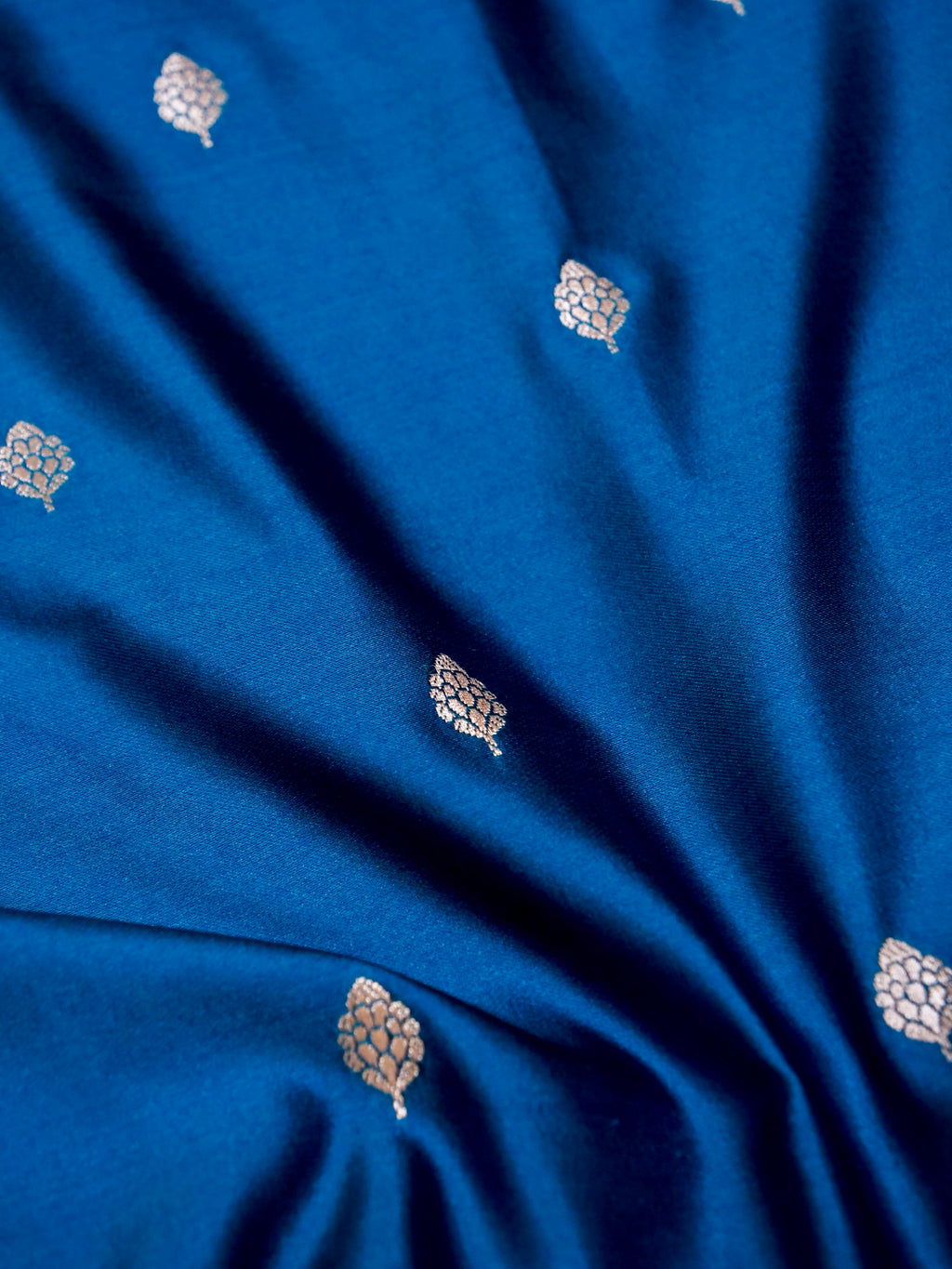 Banarasi Mashru Silk Meenakari in Blue