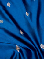 Banarasi Mashru Silk Meenakari in Blue