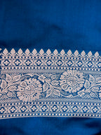 Banarasi Mashru Silk Meenakari in Blue