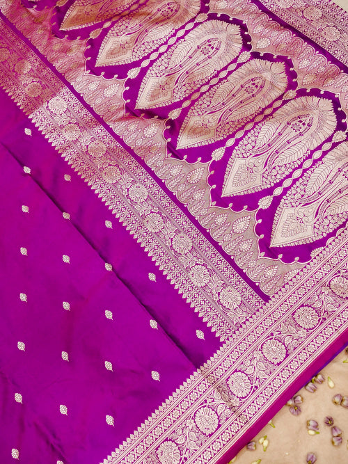 Banarasi Mashru Silk in magenta