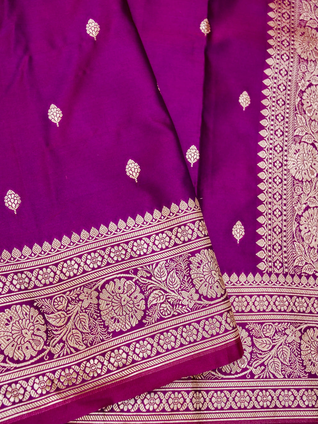 Banarasi Mashru Silk in purple