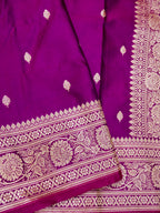 Banarasi Mashru Silk in purple