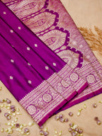 Banarasi Mashru Silk in purple